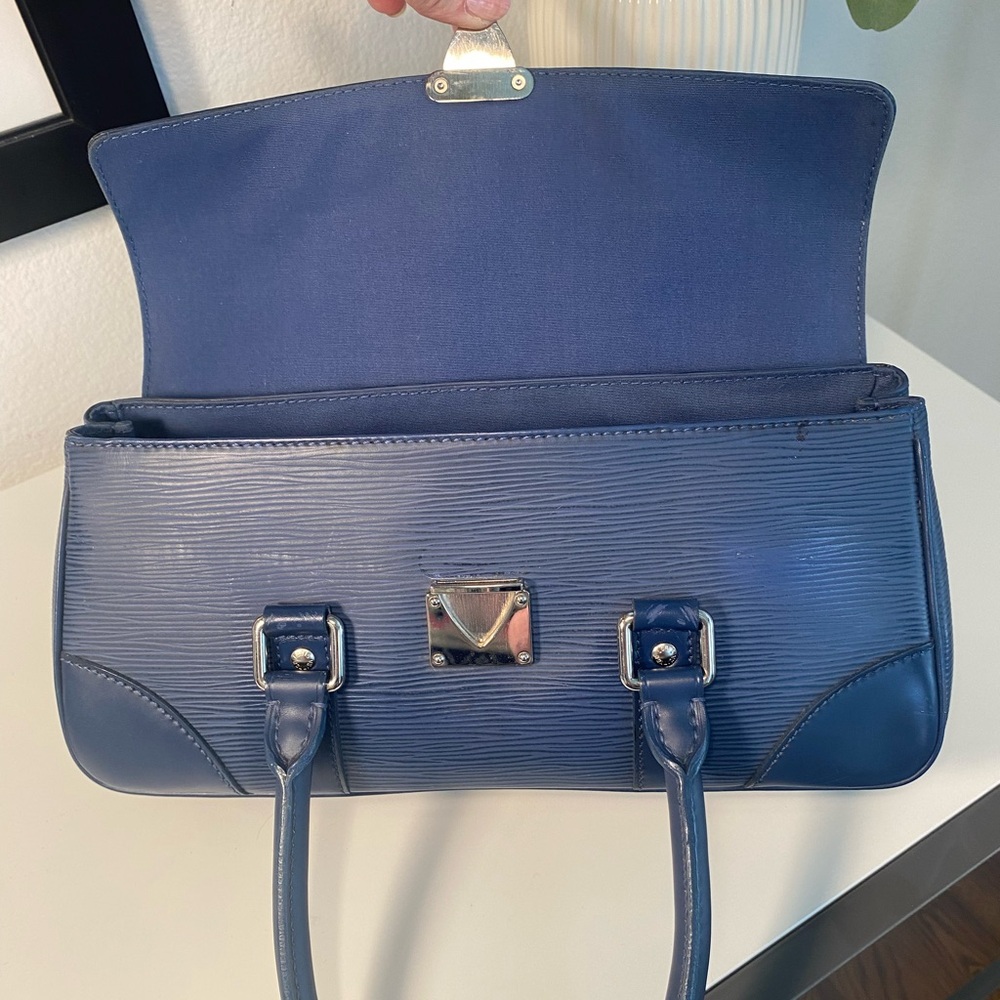 Rare Vintage Louis Vuitton Epi Sagur PM & Wallet Bundle In Myrtille - Picture 7 of 16